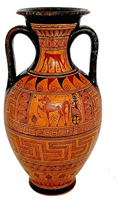Geometric Amphora Vase 26cm,Ancient Greek Pottery Amphora