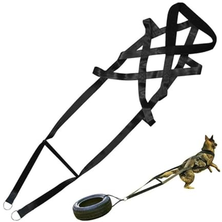 Hundegeschirr für Training, Schlittengurt für große Hunde, Ziehen, Rodeln, verstellbarer Wickelgürtel für Gewichte, Ziehen, Rodeln, Geschirr für Hunde