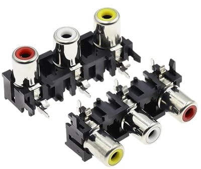 USUFKCXDG 5Pcs / RCA-307 Concentric Core Cinch 3-Hole Connector with Two Mounting Posts AV-8.4