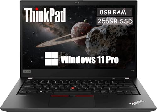 Lenovo Thinkpad T14 Gen 1 Business Laptop, 14 Zoll FHD (1920x1080), Intel Core i5-10310U, 8GB DDR4 RAM, 256GB SSD, QWERTY Tastatur, Windows 11 Pro (Generalüberholt)