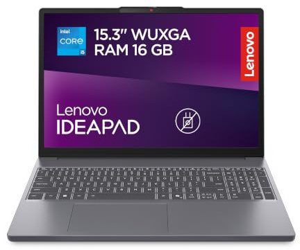 Lenovo IdeaPad Slim 3 Notebook 15 IPS (1920x1200) Intel Core i5-13420H, 16GB RAM DDR5, 512GB SSD, WiFi 6, Windows 11 Home, Laptop Sottile per Lavoro, Studio e Multitasking - Caricatore non incluso