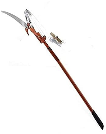 G SVETTATOIO Taglia Rami in Metallo Movimento A Corda + SEGACCIO E Asta TELESCOPICA DE Luca