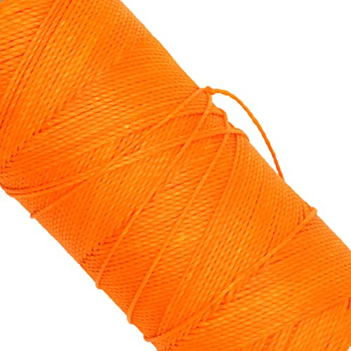Linhasita, rocchetto di filo cerato, Linhasita 100 g, 170 m, 1 mm di spessore, in poliestere, macramè, 30 colori. 170 metros / 100 gr Arancione fluorescente