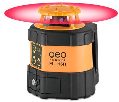 Geo Fennel - Pack Laser horizontal FL 115H (CL 2) avec cellule de réception FR 45 + Trépied FS 20 et Mire Alu TN 14