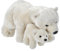 WILD REPUBLIC Mom and Baby Eisbär, Großes Kuscheltier, 38 cm, Geschenkidee für Kinder, Kuscheltier mit Baby, Riesen-Stofftier aus recycelten Wasserflaschen, 14