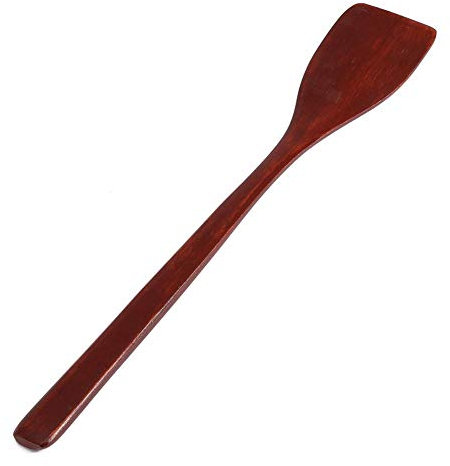 Wooden Spatula No-Stick Fried Shovel Cooking Home Kitchen Utensils Shovel for Cooking Baking Frying Making Cakes and Rice (Red)