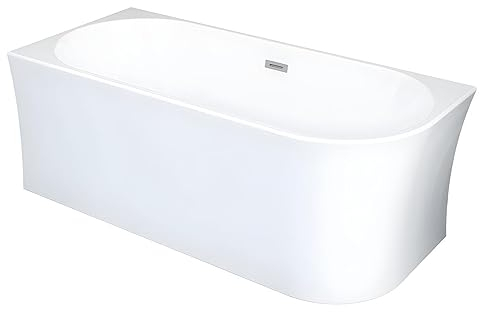 Vente-unique - Baignoire d'angle - 150 x 75 x 59 cm - Acrylique - Blanche - Angle gauche - 201 L - PONTICOLA