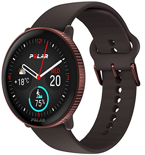 Polar Smartwatch con GPS per Fitness e Benessere, analisi del Sonno, Display AMOLED, Activity Tracker 24/7, allenamenti Personalizzati e Guida vocale in Tempo Reale, Brown Copper, S-L, Ignite 3