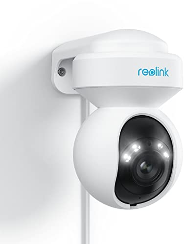 Reolink 4K PTZ PoE Überwachungskamera Aussen, 3X Optischem Zoom, Kamera Outdoor mit Personen-/Fahrzeug-/Tiererkennung, Automatischer Verfolgung, Zwei-Wege-Audio, Farbnachtsicht, E1 Outdoor PoE