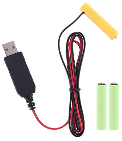 Batterieadapter,LR03 AAA-Batterie-Eliminator USB-Stromversorgungskabel Ersetzen,1m Kabel Netzteil (3AAA)