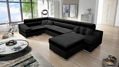 Hörnsoffa Bob Maxi med sovfunktion. Hörnsoffa med sänglåda. Hörnsoffa Bob Maxi för ditt vardagsrum. Hörnsoffa med sänglåda. (Vänster, Riviera 100 + EKJ V)