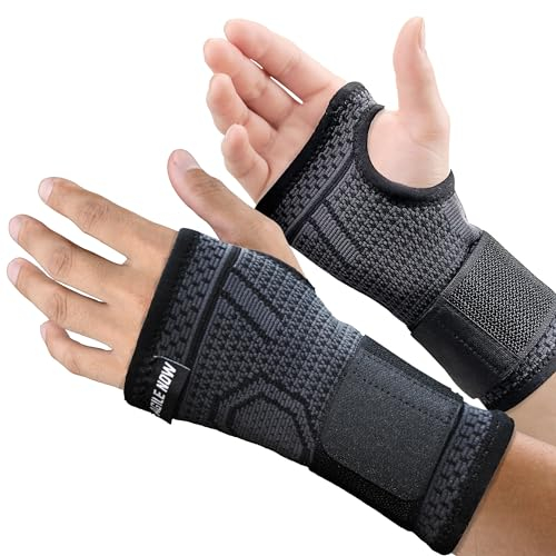 AGILE NOW® Handgelenkbandage (Paar) für Linke und Rechte Hand | Handgelenkstütze | Handgelenk Bandagen für Sehnenscheidntzündung | Handgelenk Bandage | Handgelenksbandage