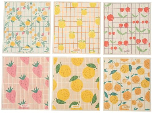 RHAIQBVC Swedish Sponge Dishcloths Reusable Swedish Cleaning Wipes Swedish Dishcloths with Cute Pictures Absorbent Swedish Cleaning Cloths for Stove(Style II)