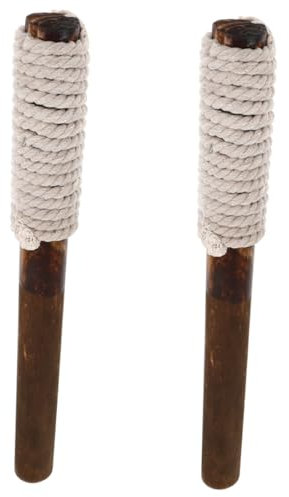 BESPORTBLE 2stücke Outdoor Holzfackel Dekorative Gartenfackel Aus Holz Für Landschaftsbeleuchtung Installieren Elegant Und Langlebig Für Gartenpartys Und Veranstaltungen