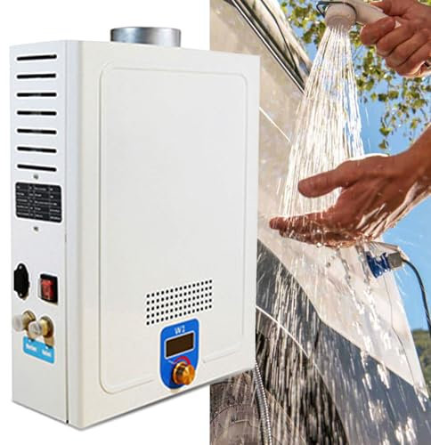 Tankless Water Heater for Outdoor Camping, Diesel Water Heater with LCD Screen, 4LPM Instant Water Heater - 6 Gear Modes, 1 L/H Fuel Consumption, 3.6L Fuel Tank, DC 12V