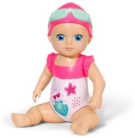 BABY born Splish Splash Emma, Interactive Bath Time Toy Swimming Emma with Wind Up Mechanism, Colourful Toddler Bath Toy, Sensory Fun and Development, 839133 Zapf Creation, Pink