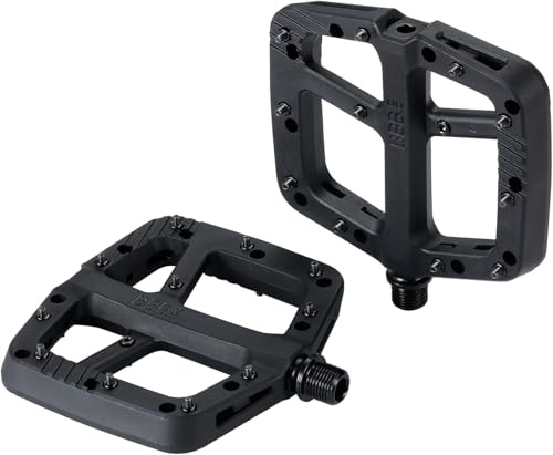 BBB cykelavkodare MTB-pedaler – mountainbike-pedaler – starkt grepp och justerbara stift – kompositplattformspedaler för cykling – mattsvart – BPD-37