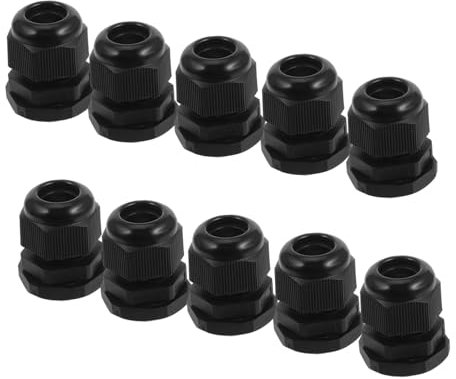 Veemoon Armoured Cable Connector Set 10pcs Nylon Waterproof Glands *1.5 Weatherproof Cable Connectors for 6-12mm