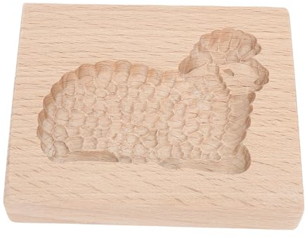 Molde de Galleta de Pan de Jengibre de Madera, Moho Tallado de Madera de Haya Tratada con Cera de Abejas Adecuado para Postres Hechos a Mano Pies de Calabaza Galletas de Luna