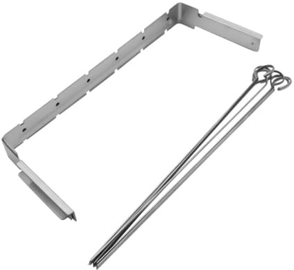 BESTonZON Barbacoa Plegable de Soportes para Brochetas Reutilizables Herramienta para Barbacoa al Aire para Parrillas de Picnic y Exteriores