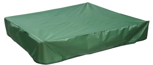 LIXSAZSE Copertura per sabbiera Tessuto Oxford Protezione solare impermeabile Giardino Parco Piscina Sandpit Sand Baldacchino Protezione con coulisse , Verde , 200x200cm