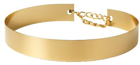 OUTLETISSIMO® Cintura Gioiello da Donna in Metallo Dorato, Design Rigido con Catena Regolabile, Elegante Accessorio per Cerimonie ET236