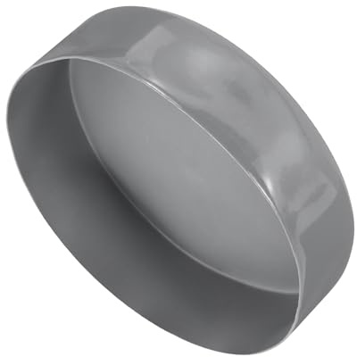 QUARKZMAN Embout Caoutchouc 180mm Gris Clair 50mm Hauteur Embouts de Tuyau Ronds en Vinyle, en Plastique, pour Tubes, Clôtures, Poteaux, Meubles, Rampes