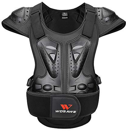 WOSAWE Adulti Gilet Protettivo da Moto, Traspirante Flessibile Torace e Schiena Protector per Riding Skating Scooter Sci