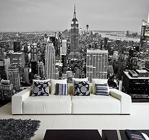 Oedim Fotomural Vinilo Adhesivo Nueva York Blanco y Negro, Decorativo para Habitaciones y Paredes