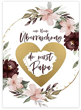 Schwangerschaft verkünden I Patentante fragen I Du wirst Papa I Du wirst Tante I Schwangerschaft verkünden Großeltern I Paten fragen - Familie & Freunde - 15er Set Bordeaux