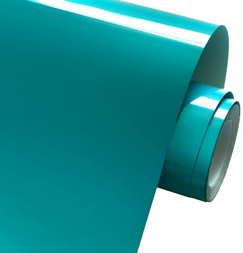 FOSER Vinylfolie textil, 30 cm × 3 m värmeöverföring vinyl, textil stryköverföringsfolie, för gör-det-själv t-shirt, tyger (mintgrön)