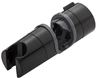 Pommeau de douche réglable noir mat pour barre coulissante, support de douche universel 20-25 mm, support de guidage de tête de tête support de support de rotation à 360 degrés pour pulvérisateurs
