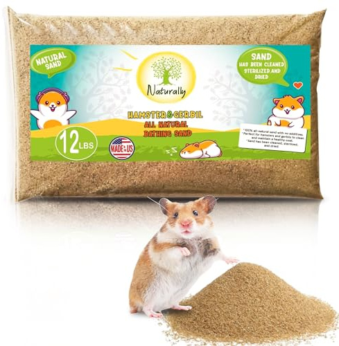 (12lb Bag) Hamster or Gerbil Bathing Sand Litter- All Natural Dry Desert Sand