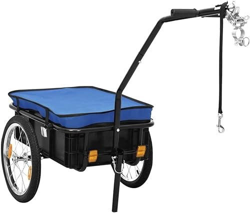 HACSYP Faltbarer Fahrradanhänger, Freizeitradfahren im Freien, Fahrradlastenanhänger/Handwagen 155 x 60 x 83 cm, Zubehör
