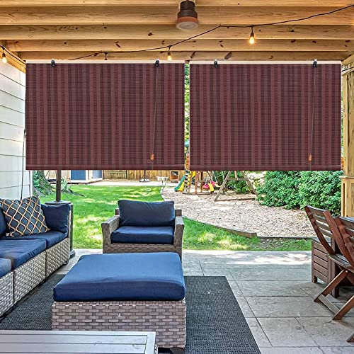 Tenda A Rullo In Bambù Naturale, Tendina In Bambù Tende Avvolgibili Decorative Retrò, Cortina Di Sollevamento, Tende Sole Tapparella Durevole, Schermata Privacy, Facile Da Arrotolare Su E Giù