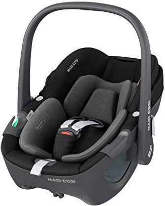 Maxi-Cosi Pebble 360 i-Size, Baby Car Seat, 360 Car Seat Newborn, 0-15 Months (40-83 cm), One-Hand Rotation, ClimaFlow, Easy-in Harness, G-Cell Side Impact Protection, Essential Black