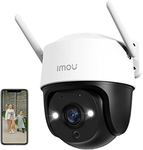 Imou 3K Security Camera Outdoor with AI Human/Vehicle Detection, 360° PTZ WiFi Home IP CCTV Camera Wireless, 5MP Color Night Vision, Auto Tracking, Siren, 2-way Audio, IP66, Works with Alexa