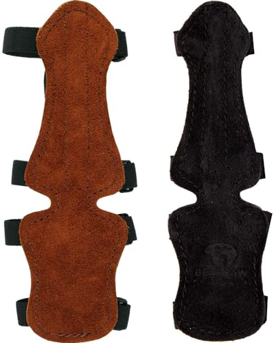 BEARPAW PRODUCTS Armschutz Kinder Deluxe Maxi | Robustes Wildleder | Idealer Schutz für den Arm beim Bogenschießen | Schutzkleidung | Armschutz | Armschützer | Einheitsgröße