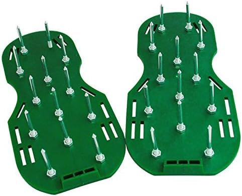 TRANS - PAL Garden Lawn Aerator Shoes Manual Lawn Aerator With 13x 5cm Spikes And Straps Universal Fit Lawn Aerator Sandals