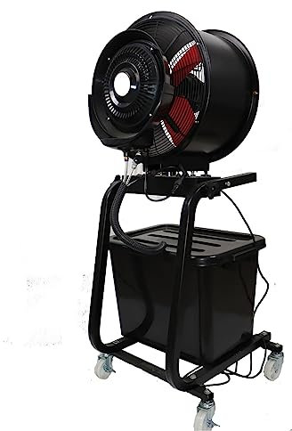 Pealihuy Ventilador grande Nebulizador de pedestal Ventilador oscilante de pie Ventilador de nebulización Enfriador de 16 pulgadas, con tanque de agua de 42 l/11 galones para restaurante Almacén Exte