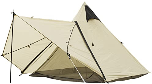 Outdoor-Campingzelt, Baumwoll-Canvas-Pyramidenglockenzelt, doppelschichtige Familienzelte, perfekt für Rucksacktouren, Camping, Wandern, Bushcraft, Reisen, Wintercamping