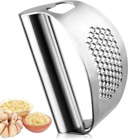 Prensa Ajos,2024 Nuevo Picador de Ajo Prensa Ajos 304 Acero Inoxidable Machacador Picador de ajos Manual para picar ajosutensilios de cocina