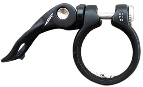 Sattelklemme Aluminium Legierung Fahrrad Sattelstütze Klemme 35 38 40 40,8 41mm MTB Rennrad Radfahren Sattelstütze Klemme Schnellspanner fahrrad Ersatzteile Sattelkloben(35mm black)