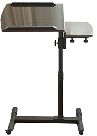 OWOHYG Überbetttisch Überbetttisch Beistelltisch Computertisch Beweglicher höhenverstellbarer Roll-Laptoptisch fürs Bett Mobiler Ständer Neigbarer Überbetttisch mit Rollen Table(C)