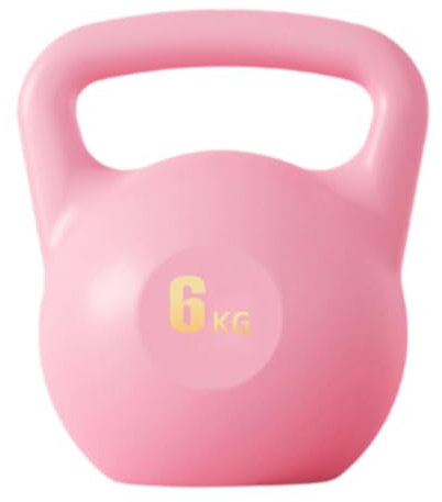 Folpus Wassergefüllte Kettlebell, Kettlebell, rutschfeste, selbstgefüllte Kettlebell, Übungs-Kettlebell für Sport, Kniebeugen, Haushalt, Rosa 6kg