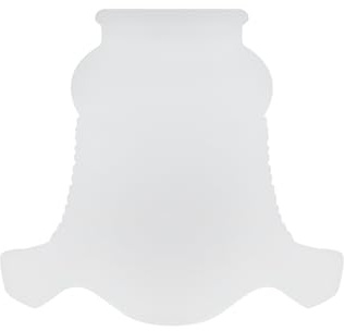 Pastlla Abat-jour en verre transparent givré en forme de cloche pour ventilateur de plafond, lustre ou applique murale, avec raccord de 6,3 cm