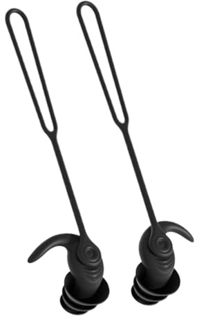 Kustimantu Schwimm-Ohrenstöpsel aus Silikon zum Schwimmen, Geräuschreduzierung, wasserdicht, wiederverwendbare Wasserohrstöpsel mit Kordelzug