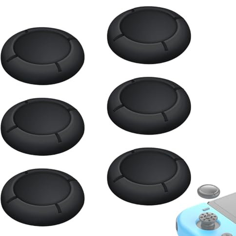 3 paia di cappucci per joystick, cappucci per impugnature 3D, sostituzione dello stick per una migliore presa e protezione, facile installazione (nero)