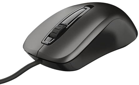 Watio Wave Souris Optique USB de Couleur Noire, avec Design Ergonomique, Connexion Plug and Play, précision réglable et matériau Durable. *