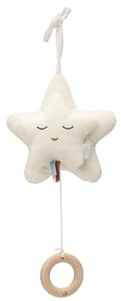Jollein Spieluhr Baby Star - Ivory - Stoff Musikanhänger - Für Mädchen und Jungen - Baby Musikspielzeug